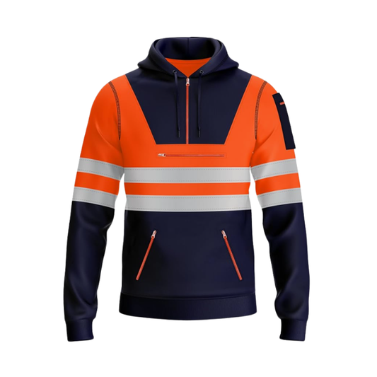 High Visibility Reflective Quarter Zip Hoodie