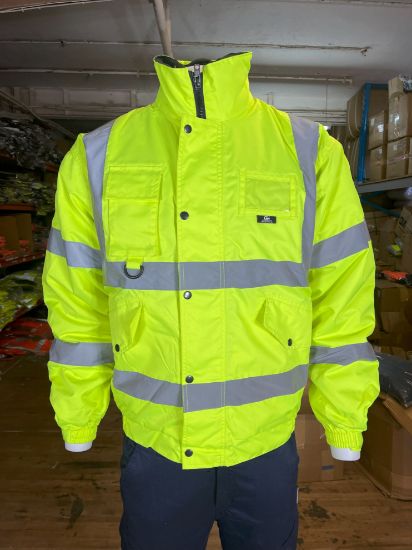 Picture of High Visibility Reflective  Bomber Jacket Coat, Water Resistant, Weatherproof Coverage, Menswear