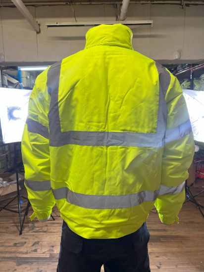 Picture of High Visibility Reflective  Bomber Jacket Coat, Water Resistant, Weatherproof Coverage, Menswear