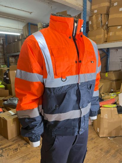 Picture of High Visibility Reflective  Bomber Jacket Coat, Water Resistant, Weatherproof Coverage, Menswear