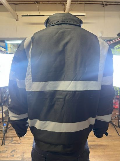 Picture of High Visibility Reflective  Bomber Jacket Coat, Water Resistant, Weatherproof Coverage, Menswear