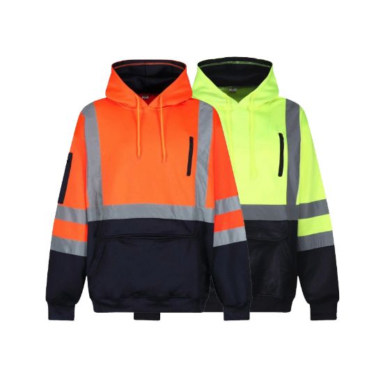 Picture of Reflective Pullover Zipped Pocket Hoodie