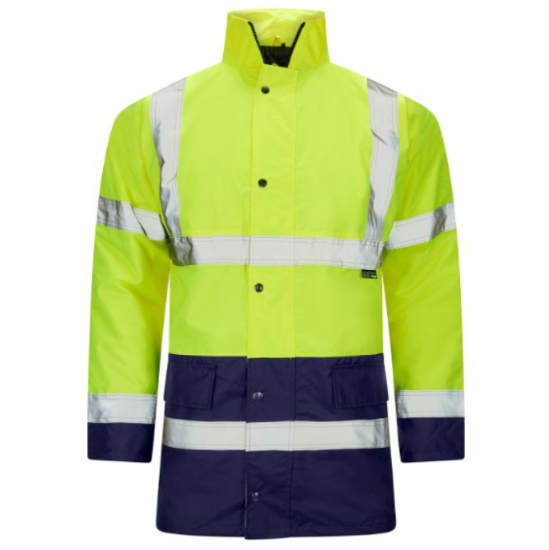 Picture of High Visibility Reflective Parka Jacket Coat, Water Resistant, Weatherproof Coverage, Menswear