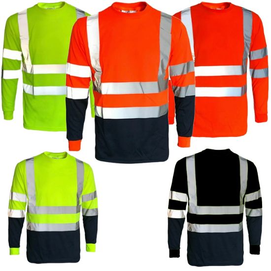 Picture of High Visibility Reflective Men's Long Sleeve Crew Neck Sweat Shirt - Comfortable and Versatile