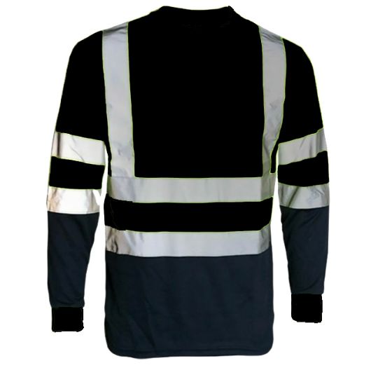 Picture of High Visibility Reflective Men's Long Sleeve Crew Neck Sweat Shirt - Comfortable and Versatile