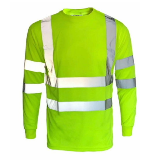 Picture of High Visibility Reflective Men's Long Sleeve Crew Neck Sweat Shirt - Comfortable and Versatile