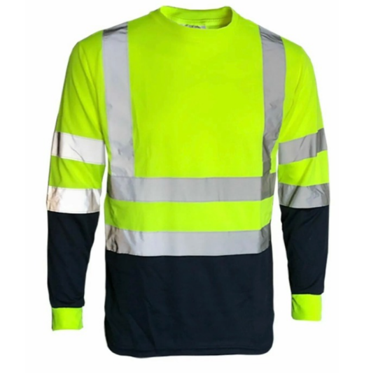 Picture of High Visibility Reflective Men's Long Sleeve Crew Neck Sweat Shirt - Comfortable and Versatile