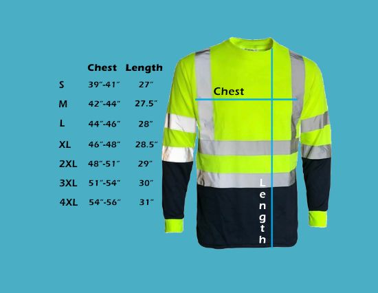 Picture of High Visibility Reflective Men's Long Sleeve Crew Neck Sweat Shirt - Comfortable and Versatile