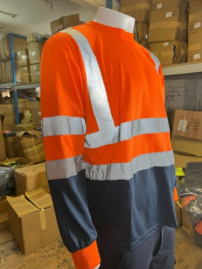 Picture of High Visibility Reflective Men's Long Sleeve Crew Neck Sweat Shirt - Comfortable and Versatile