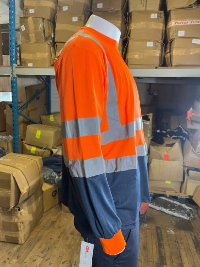 Picture of High Visibility Reflective Men's Long Sleeve Crew Neck Sweat Shirt - Comfortable and Versatile
