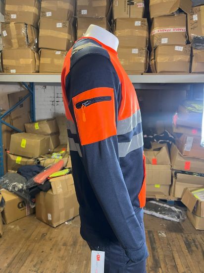 Picture of High Visibility Reflective Sweatshirt Menswear Round Neck SportsWear Fleece Jumper