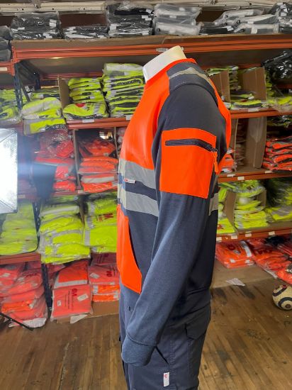 Picture of High Visibility Reflective Sweatshirt Menswear Round Neck SportsWear Fleece Jumper