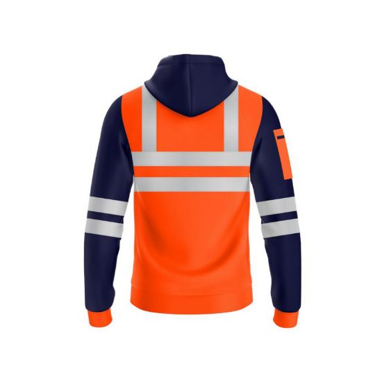 Picture of High Visibility Reflective Zip Hoodie Menswear Fleece Storm Range Multi-functional