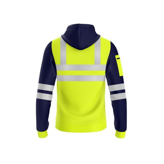 Picture of High Visibility Reflective Zip Hoodie Menswear Fleece Storm Range Multi-functional