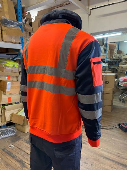 Picture of High Visibility Reflective Zip Hoodie Menswear Fleece Storm Range Multi-functional