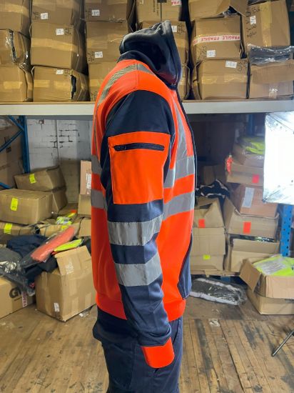 Picture of High Visibility Reflective Zip Hoodie Menswear Fleece Storm Range Multi-functional