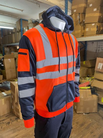Picture of High Visibility Reflective Zip Hoodie Menswear Fleece Storm Range Multi-functional