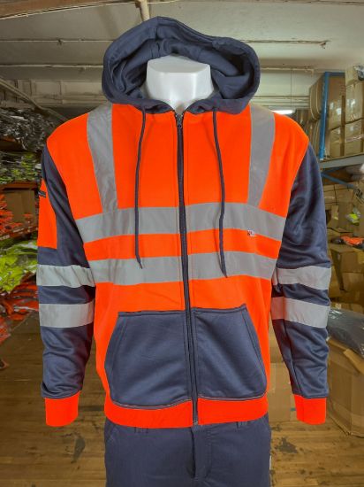 Picture of High Visibility Reflective Zip Hoodie Menswear Fleece Storm Range Multi-functional