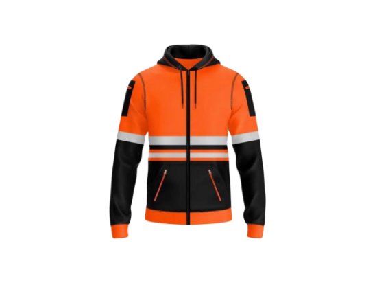 Picture of High Visibility Reflective Zip Hoodie Menswear Fleece Storm Range Multi-functional