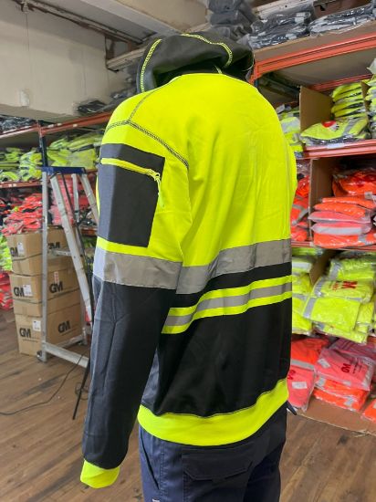 Picture of High Visibility Reflective Zip Hoodie Menswear Fleece Storm Range Multi-functional