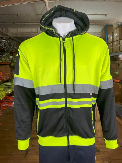 Picture of High Visibility Reflective Zip Hoodie Menswear Fleece Storm Range Multi-functional