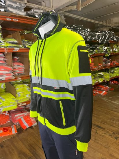 Picture of High Visibility Reflective Zip Hoodie Menswear Fleece Storm Range Multi-functional