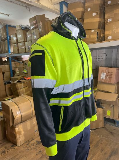 Picture of High Visibility Reflective Zip Hoodie Menswear Fleece Storm Range Multi-functional