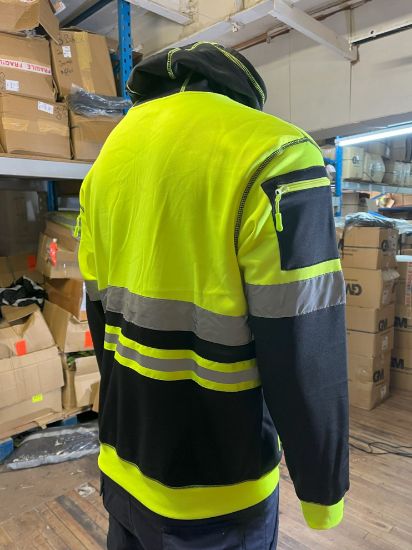 Picture of High Visibility Reflective Zip Hoodie Menswear Fleece Storm Range Multi-functional